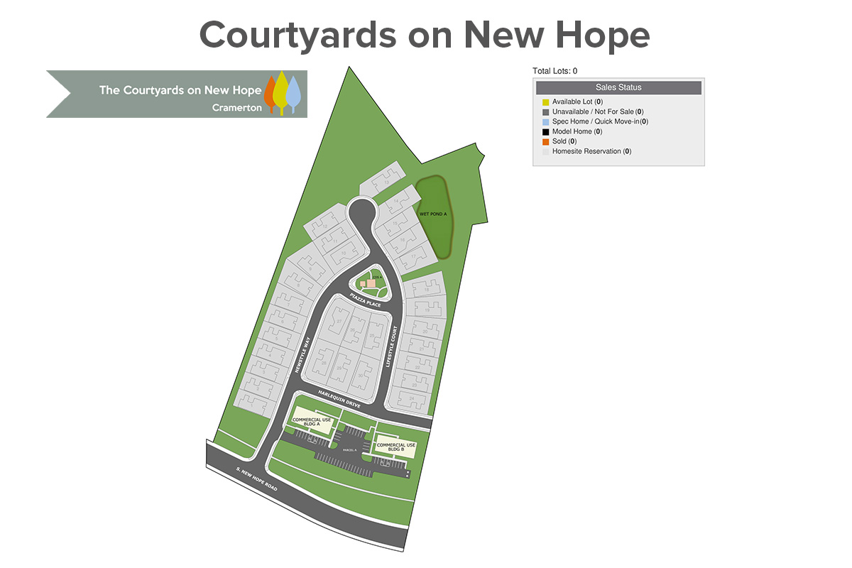 NewStyle Communities | Courtyards At New Hope - Site Map