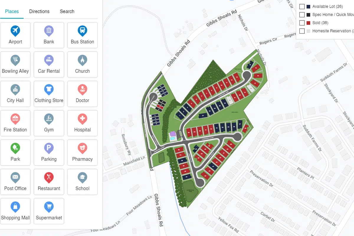 NewStyle Communities Blaize Ridge I Site Map