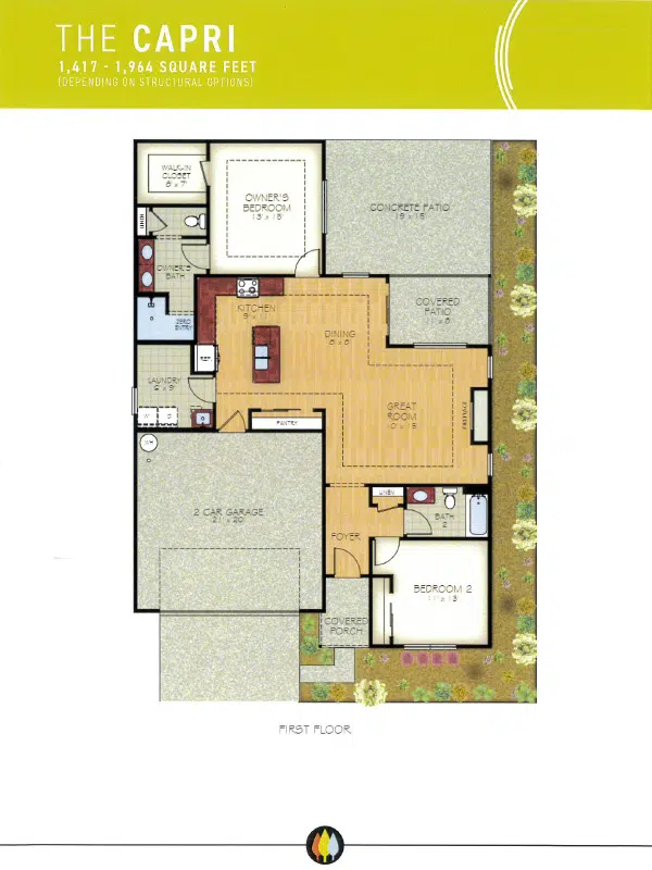 NewStyleCommunities Model Capri Floorplan Thumbnail